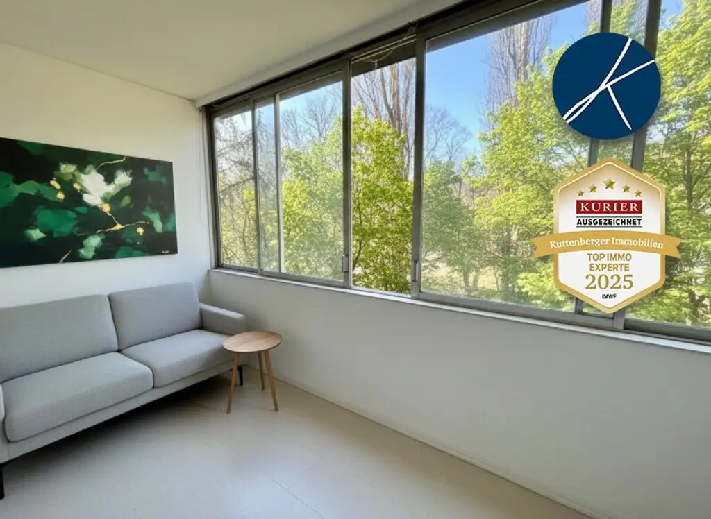Nahe Casino Baden! vermietete (bis 31.10.26) Dachgeschoßwohnung in Top-Lage: 1 Zimmer, Loggia & Grünblick zum Kurpark Baden, Niederösterreich für nur 149.999,00 €!