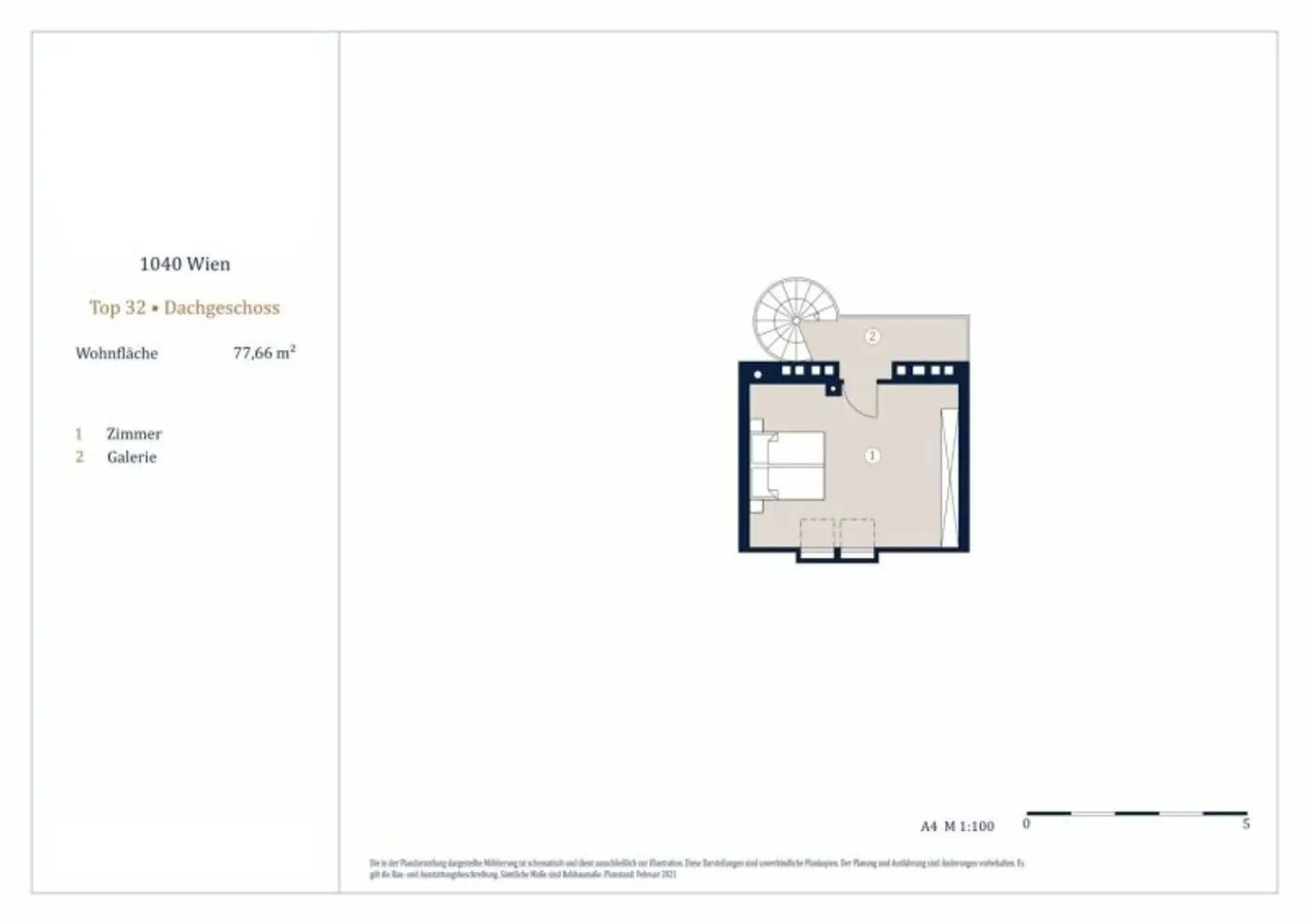 Helle 2-Zimmer-Maisonettewohnung, Nähe Wiedner Hauptstraße