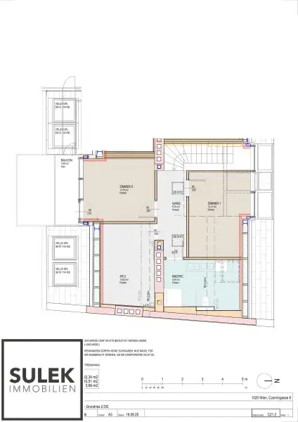 Erstbezug: traumhafte DG-Maisonette mit 3 Schlafzimmern und 2 Bädern