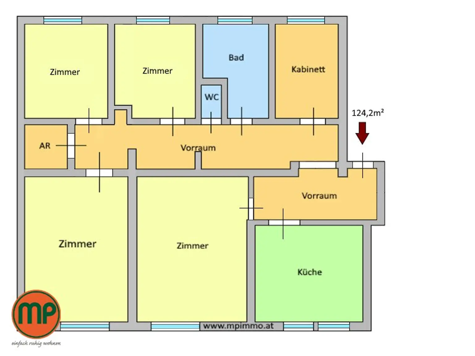 Großzügige Eigentumswohnung mit Parkett – Top City-Anbindung mit U1