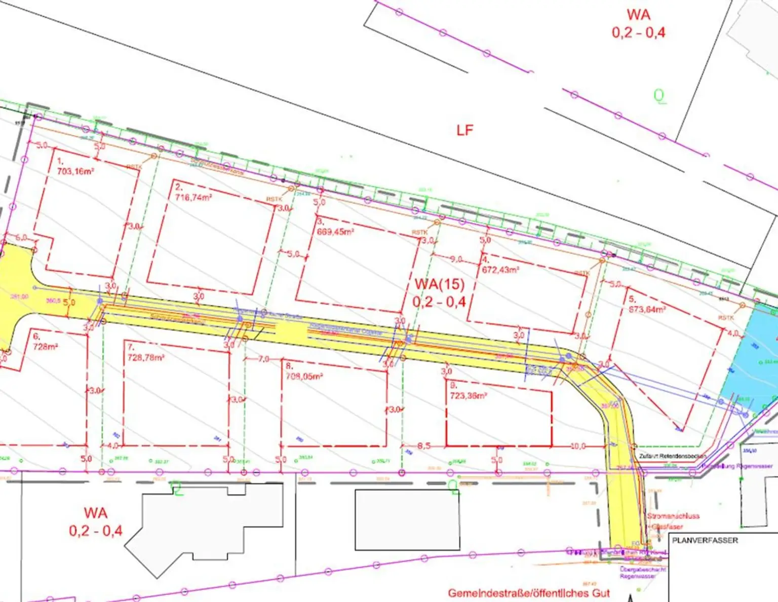Wohnprojekt für 9 Bauplätze in sonniger Aussichtslage (jeweils zw. 670-730m²)