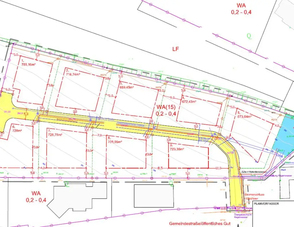 Wohnprojekt für 9 Bauplätze in sonniger Aussichtslage (jeweils zw. 670-730m²)