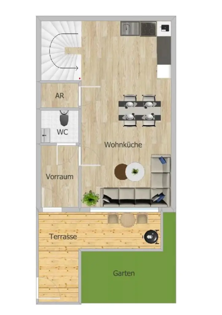 Neubauprojekt Oberlaa - Wohnen, wo Lebensqualität zu Hause ist! Haus 4 mit Eigengarten, Balkon und Dachterrasse!