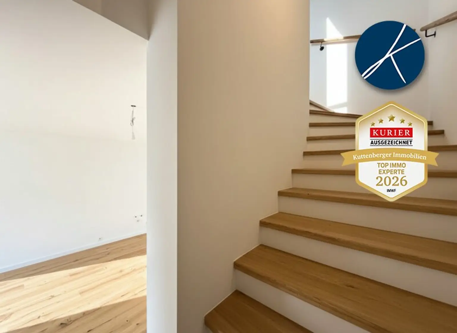 Hochwertige Treppe mit Eichenbelag