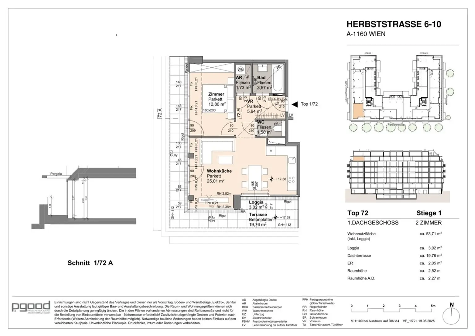 Exklusive 2 Zimmer Wohnung mit Dachterrasse - Sonne tanken: U6 Burggasse