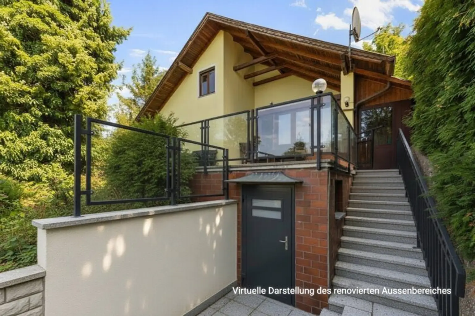 Virtuelle Darstellung - renovierter Zustand der Stiege