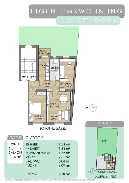 Rarität - Schöne 3-Zimmer-Wohnung mit Balkon und Garten, im 18. Bezirk!
