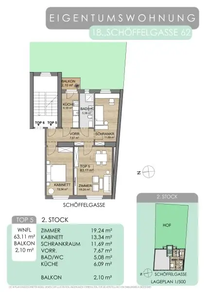 Rarität - Schöne 3-Zimmer-Wohnung mit Balkon und Garten, im 18. Bezirk!