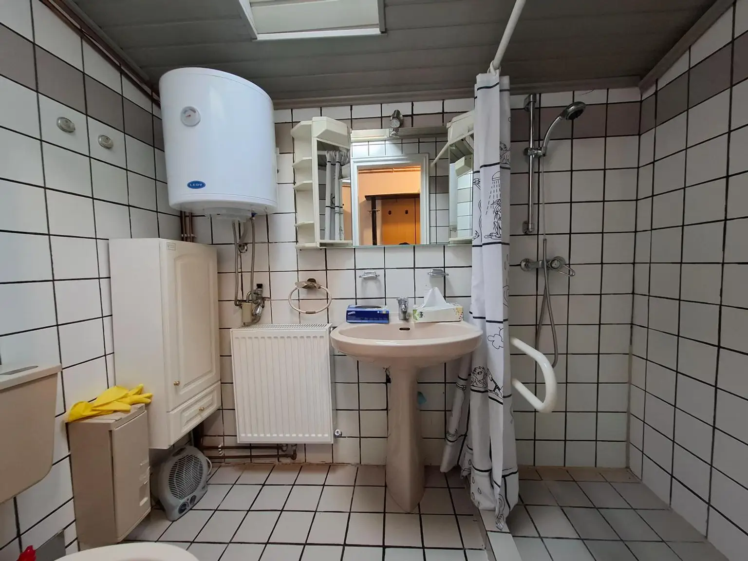 Badezimmer mit Dusche und WC