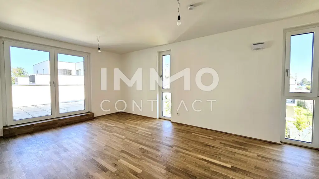 Terrassentraum: Moderne, helle 3-Zimmer-Wohnung mit Grünblick im Erstbezug - provisionsfrei!
