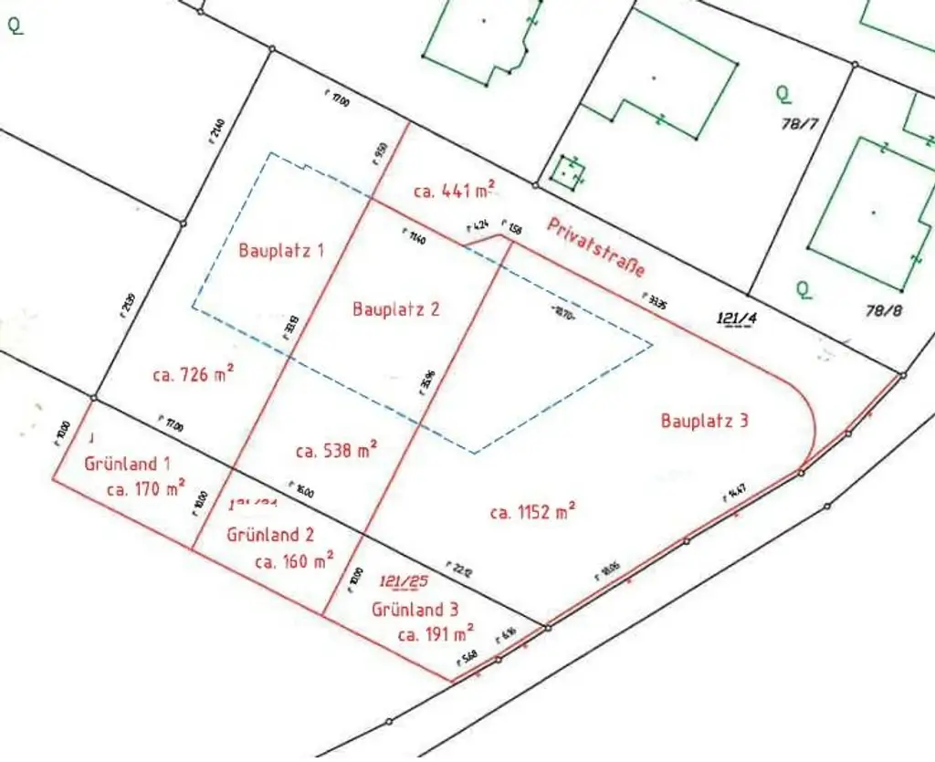Mehrere Baugründe in Ruhelage  in Haiding   698 m2 und 1343 m2   und  896 m2