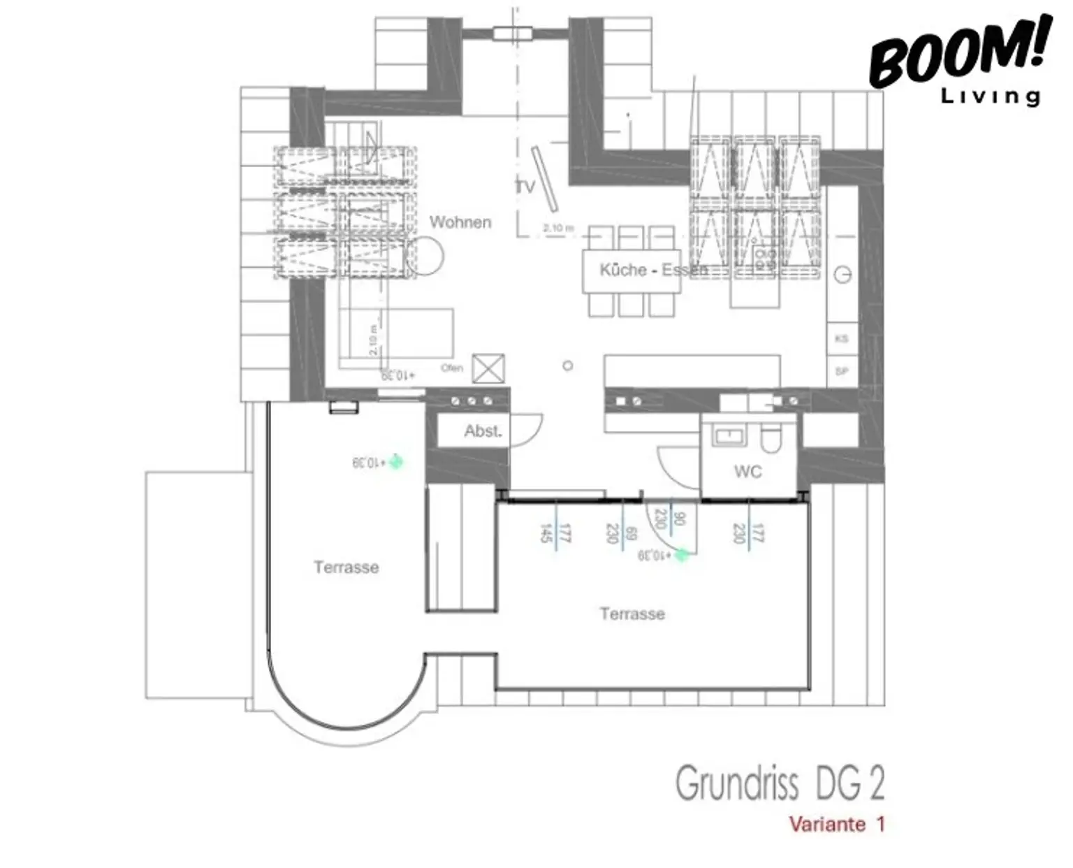 Luxuriöses Architekten-Penthouse // 6 Zimmer, 200 m² Wohnfläche, 3 Sonnenterrassen mit Weitblick