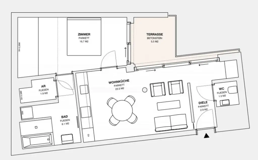 ++MOLLARD 50++ moderne 2-Zimmer-Wohnung mitten im Herzen der Stadt (1/18)