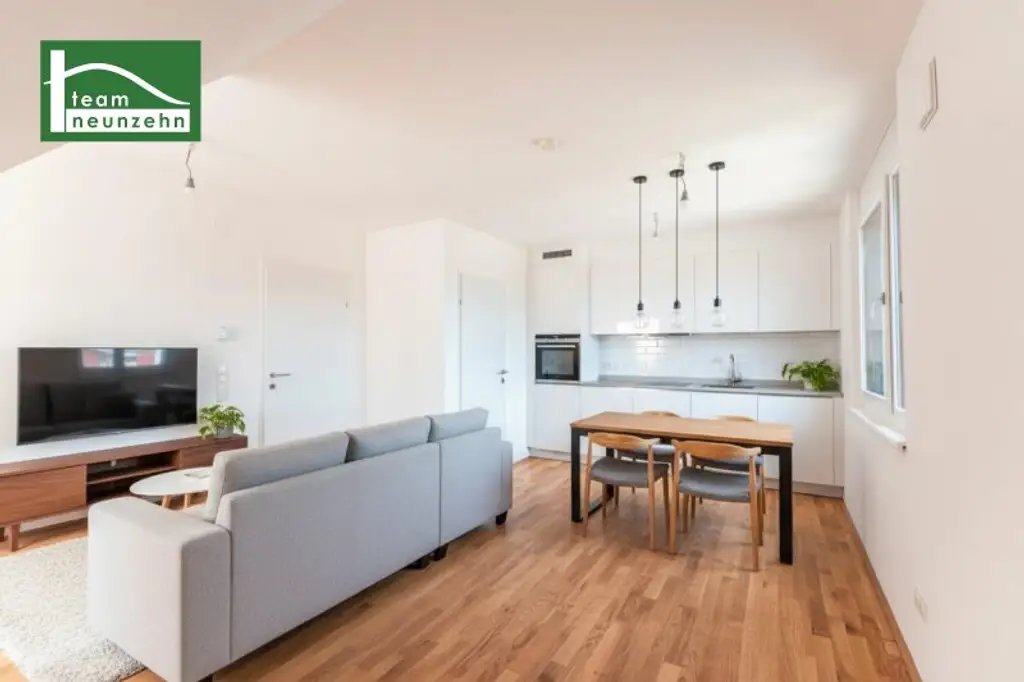 Das Raumwunder: Ruhig, Hell und in Bestlage - Erstbezug direkt beim Donauzentrum in Hofruhelage mit Geothermie-Heizung