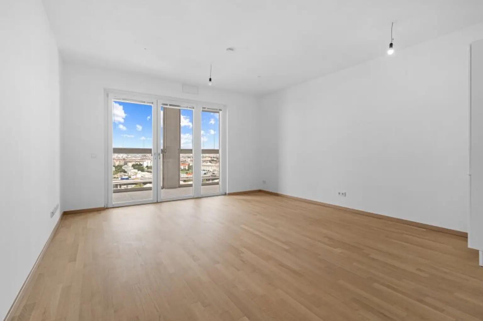 Modernes Wohnen über den Dächern Wiens – stilvolle Neubauwohnung mit Loggia im 18. Stock des Helio Towers