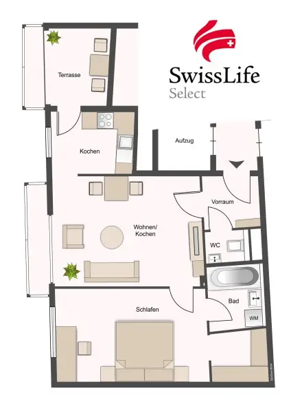 Stilvolle 2-Zimmer-Wohnung mit Loggia, Schrankraum und Garagenplatz – Nähe Längenfeldgasse