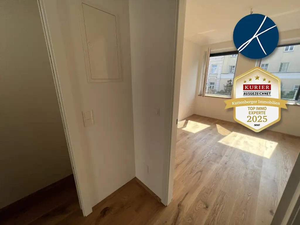 *Superprojekt: "Über den Baumwipfeln" Top 43  Erstklassige 3-Zimmer Wohnung mit Blick auf die Kastanienbäume + Balkon