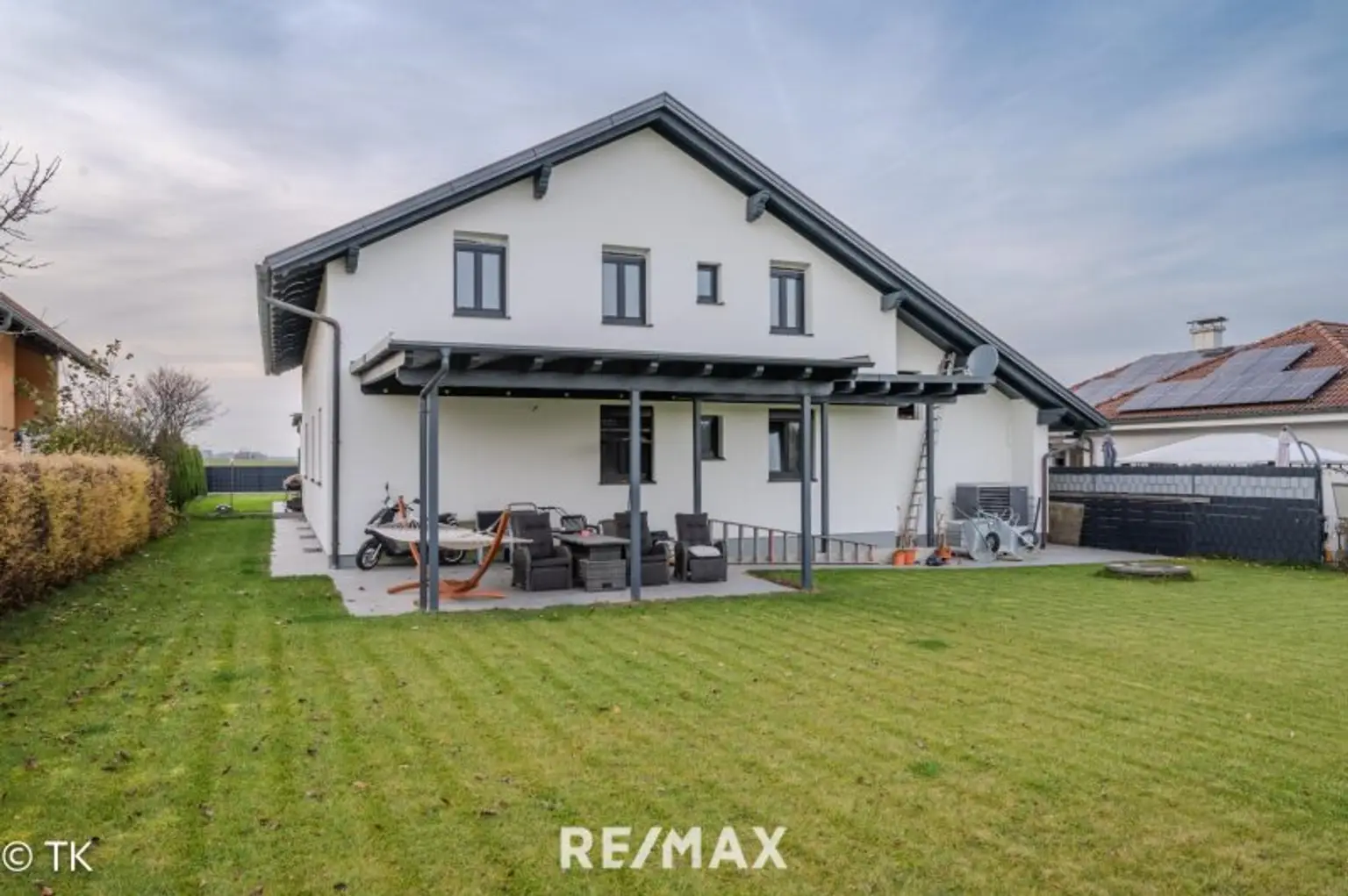 Ansicht Garten hinter  dem Haus