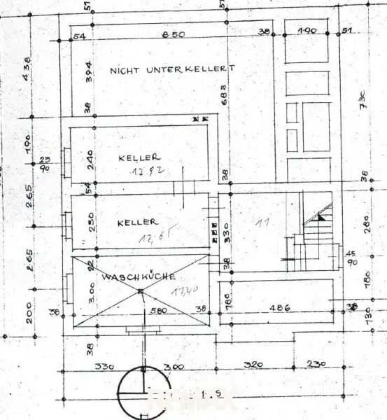 Grundriss Keller