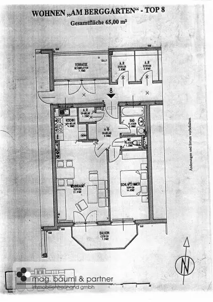 Frisch renovierte 2 Zimmerwohnung mit  Balkon