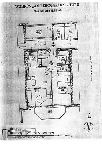 Frisch renovierte 2 Zimmerwohnung mit  Balkon