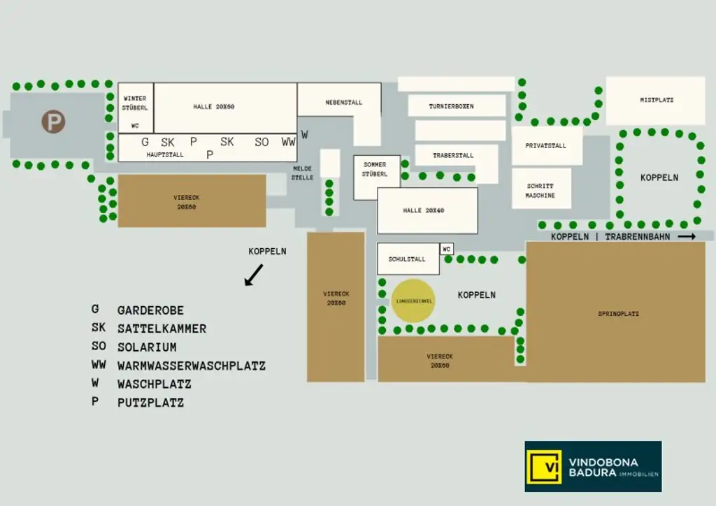Exklusive Reitsportanlage vor den Toren Wiens – 145 Boxen | Reithallen | Reitplätze | Koppeln | Villa & Personalwohnungen