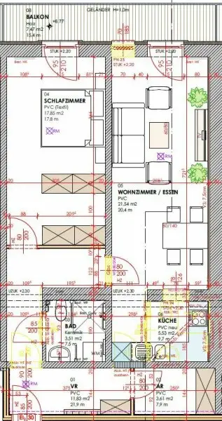 Beeindruckende 2-Zimmer Wohnung mit Balkon