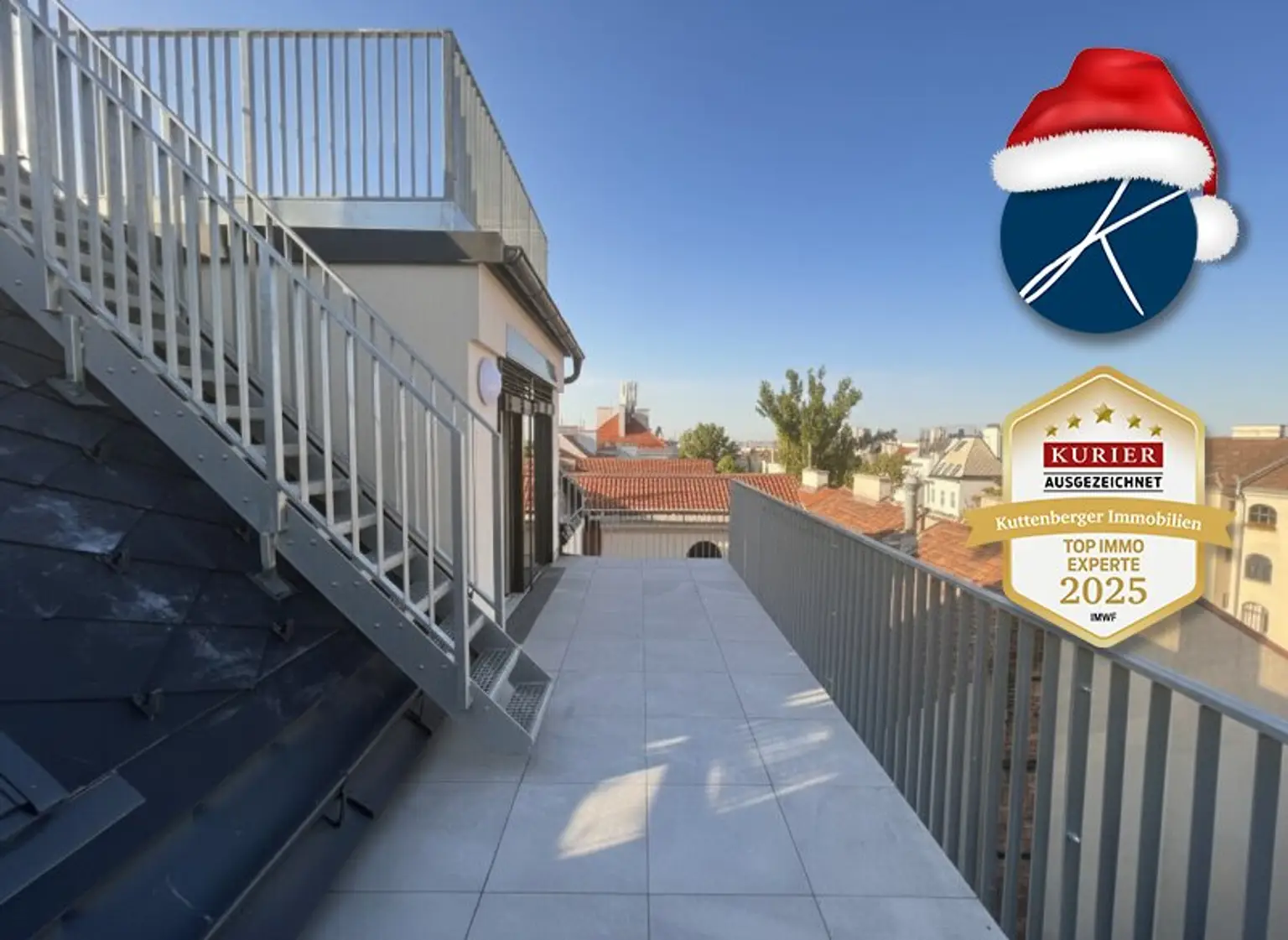 der Ausblick vom Balkon