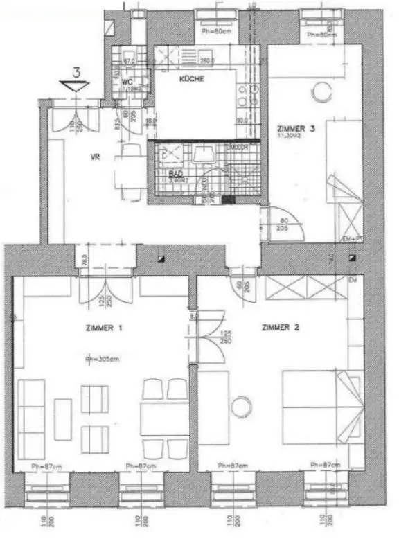 Stilvolle 3-Zimmer-Altbauwohnung in zentraler Lage im 5. Bezirk – möbliert