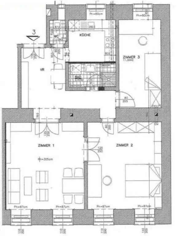 Stilvolle 3-Zimmer-Altbauwohnung in zentraler Lage im 5. Bezirk – möbliert