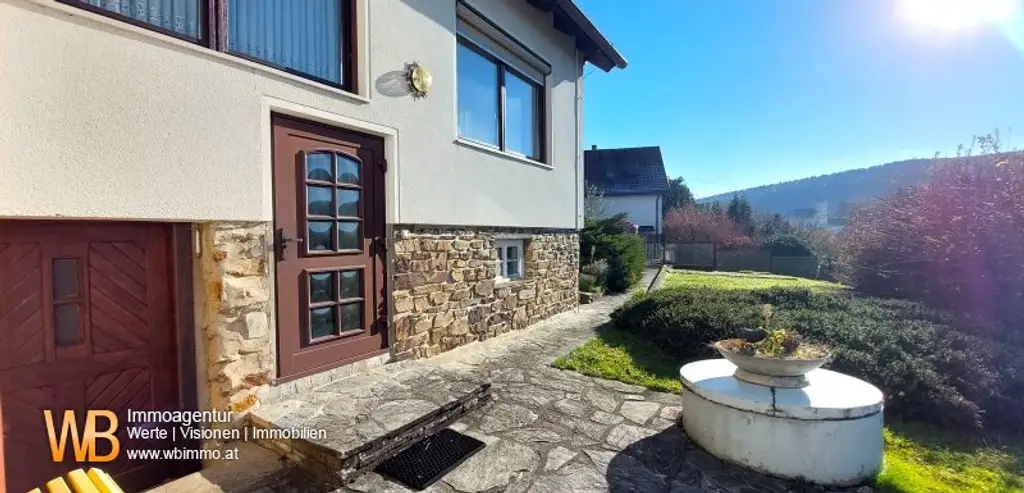 Panorama 200m² WFL, 2 Wohngeschoße, großer Garten, Obstbäume, Wald