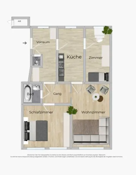 Perfekt geschnittene Wohnung in Ruhelage von Dornbach!