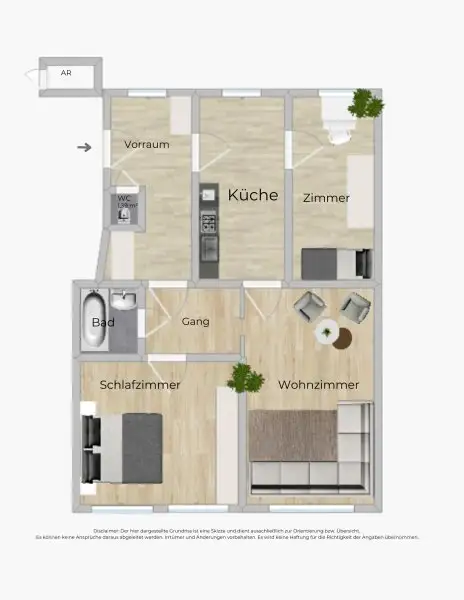 Perfekt geschnittene Wohnung in Ruhelage von Dornbach!