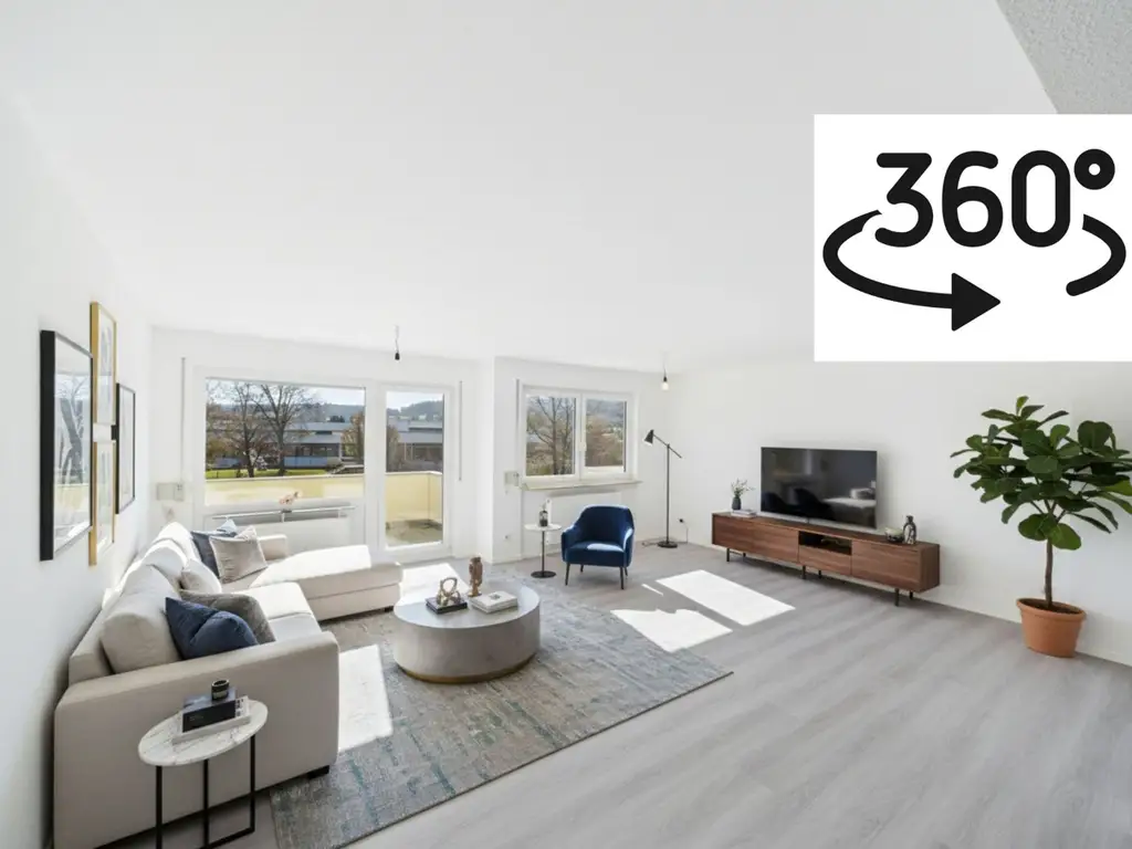 Refugium! 4,5 Zimmer, modernisierte Maisonette-Wohnung, 2 Süd-Balkone, TLB, EBK, GästeWC, Stellplatz