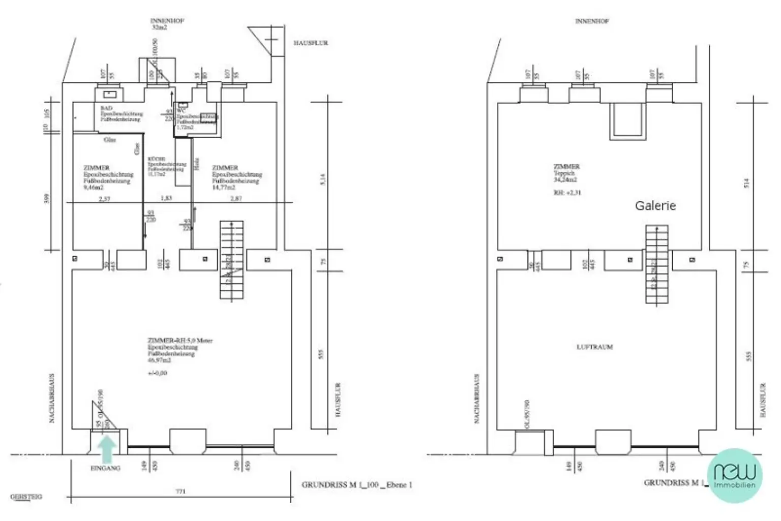 SEHR ATTRAKTIVES ATELIER  / BÜRO-LOFT