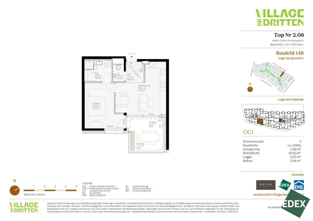 VILLAGE IM DRITTEN | ATTRAKTIVE 2-ZIMMER ANLEGERWOHNUNG MIT LOGGIA