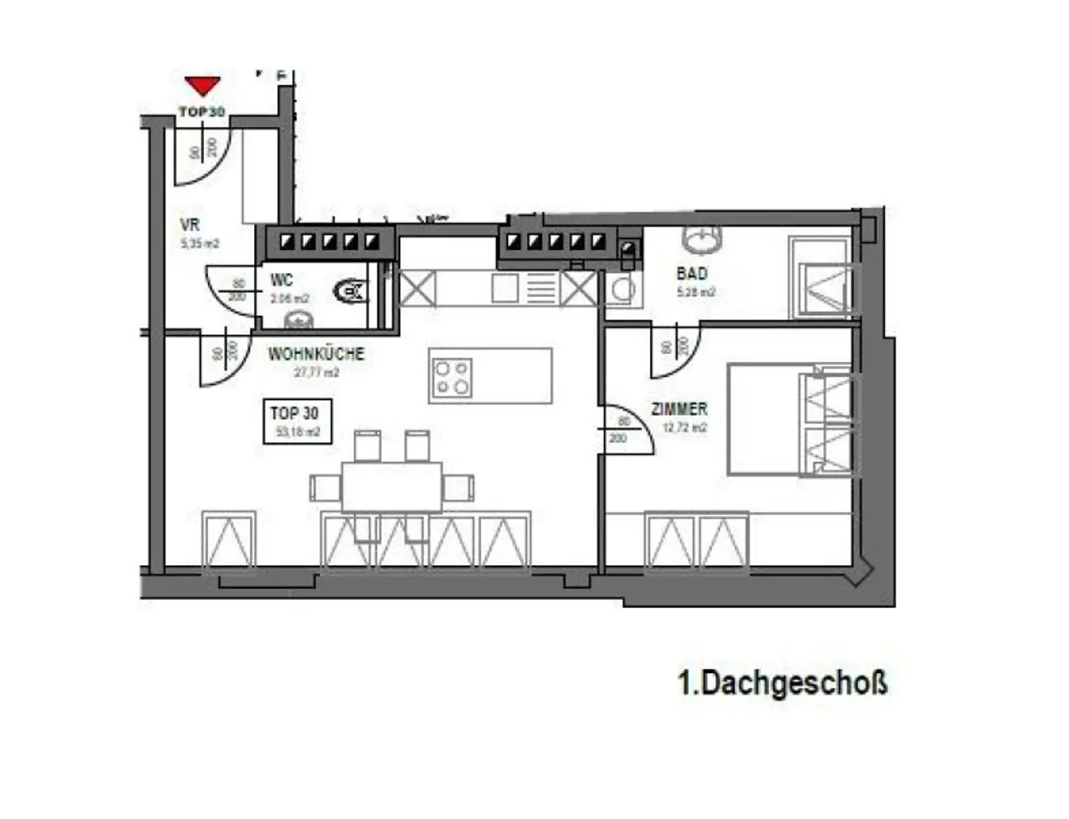Charmante 2-Zimmer-Dachgeschoßwohnung im 9. Bezirk