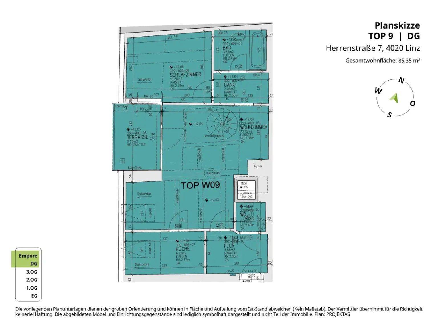 Planskizze Top 09 DG