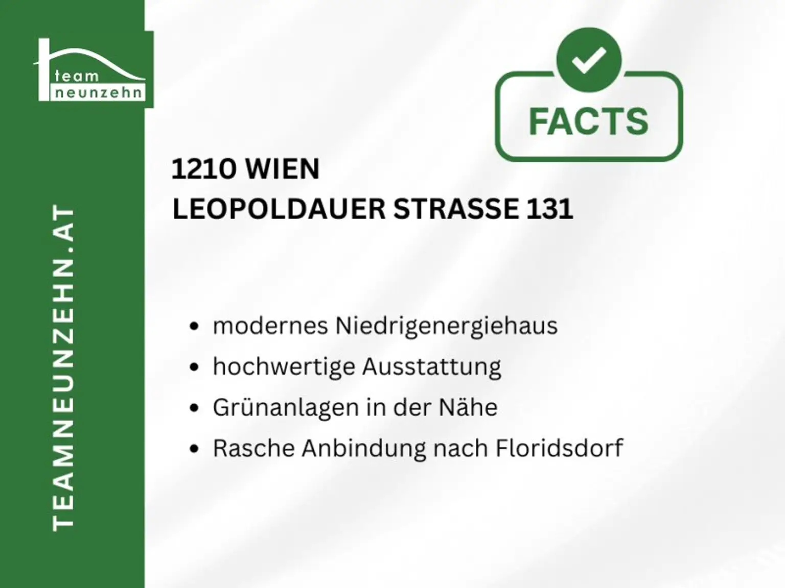 LEO 131 - 2.5-Zimmer Gartenwohnung im Niedrigenergiehaus mit Anbindung nach Floridsdorf!
