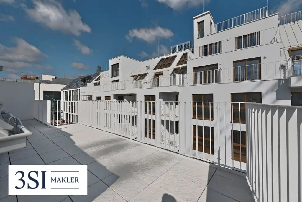 The Temptation: Modern und hochwertige Dachgeschosswohnung mit weitläufiger Terrasse - Nähe Kutschkermarkt