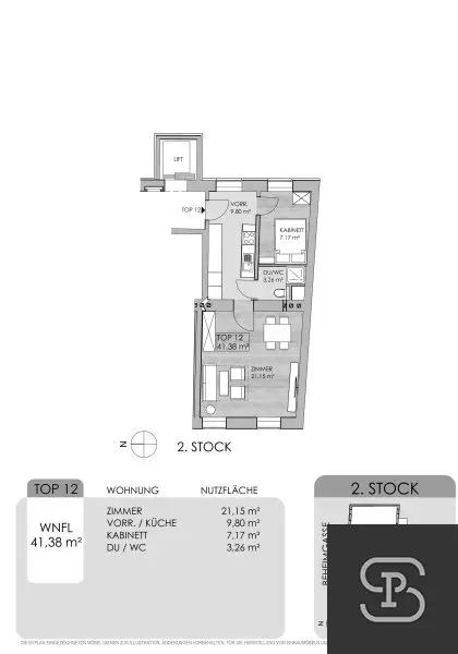 Anlage: Vermietete 41m² Wohnung mit Einbauküche im Gründerzeithaus - 1170 Wien