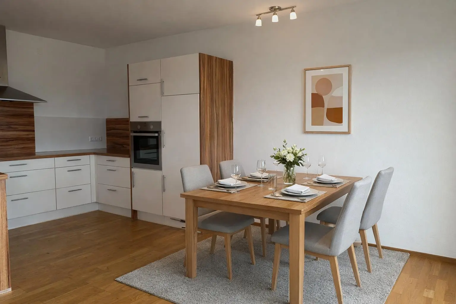 Elegante Essbereich (KI Visualisierung)