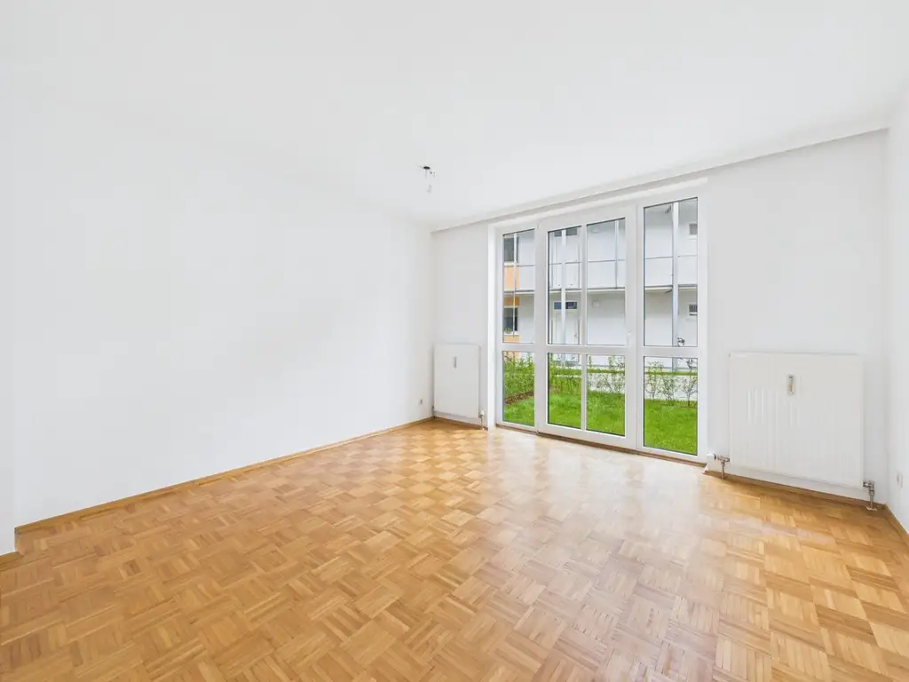 LINZ / URFAHR (PLESCHING): Perfekt aufgeteilte WOHNUNG mit ca. 44,4 m² Wohnfläche + Eigengarten ca. 28,7 m²