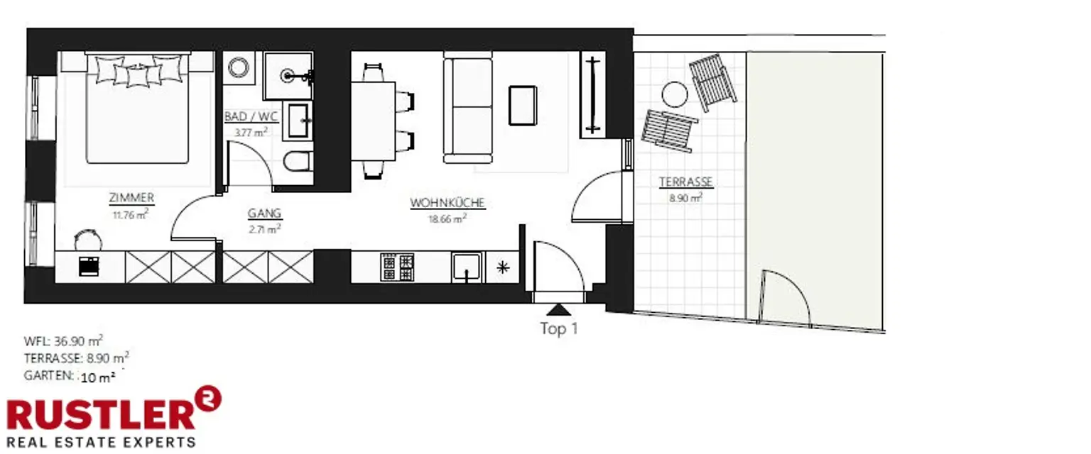 Altbaurenaissance - 2 Zimmer EG Wohnung mit Eigengarten -  Nähe Kutschkermarkt