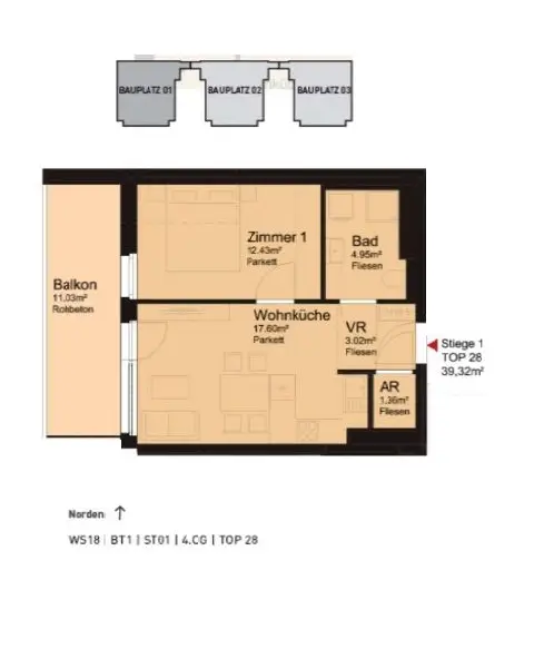 Moderne 2-Zimmer-Wohnung mit Balkon, hochwertige Ausstattung
