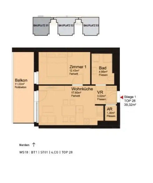 Moderne 2-Zimmer-Wohnung mit Balkon, hochwertige Ausstattung