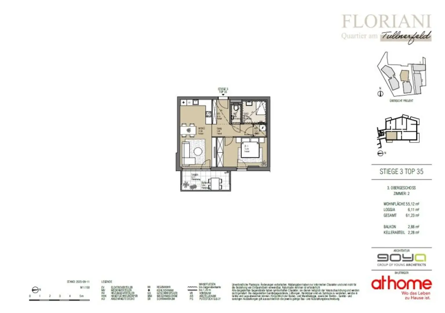 FLORIANI – Quartier am Tullnerfeld - Großzügige 2 Zimmer mit durchdachter Aufteilung - Viele Extras für ihr Wohlbefinden - Bahnhof in der Nähe