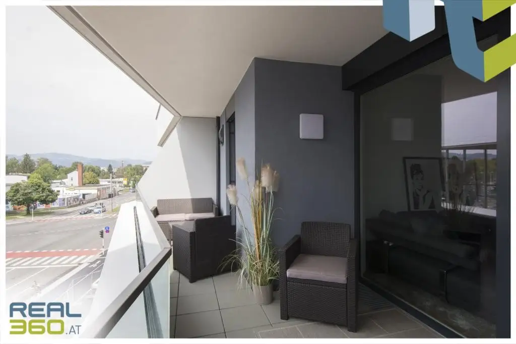 LENAUTERRASSEN  - Moderne 2-Zimmer-Wohnung mit riesigem Balkon in der Lenauterrassen zu vermieten! PROVISIONSFREI für den Mieter!