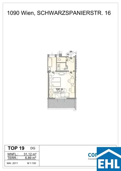 Singlewohnung mit Terrasse im Bezirk Alsergrund