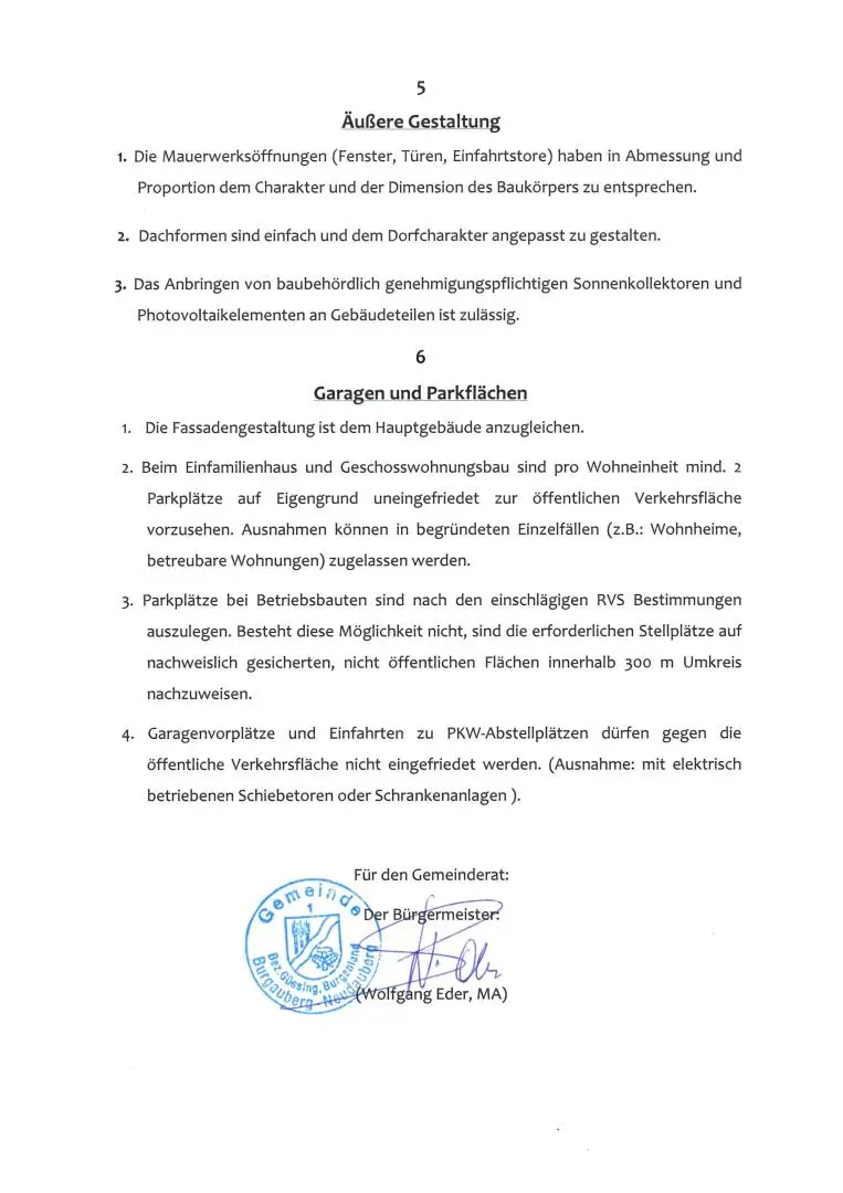 Bebauungsrichtlinien Burgauberg Neudauberg_2